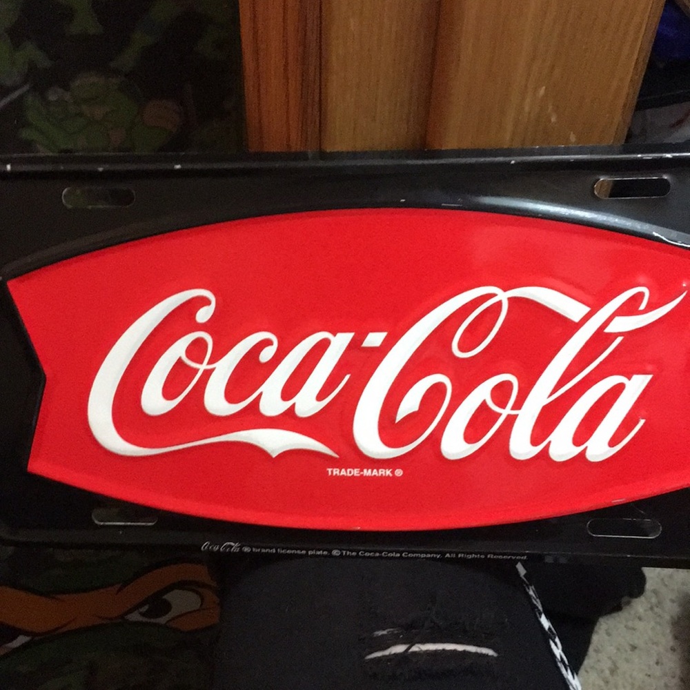 Coca-cola license plate